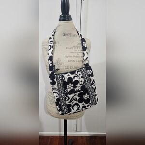 Floral Black and White Women's Bag